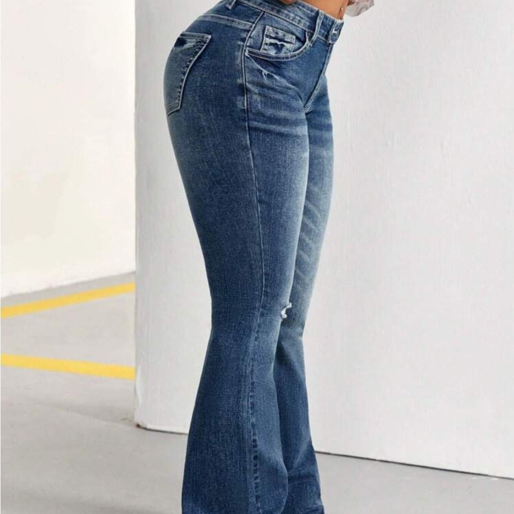 Classic Blue Flared Women Jeans